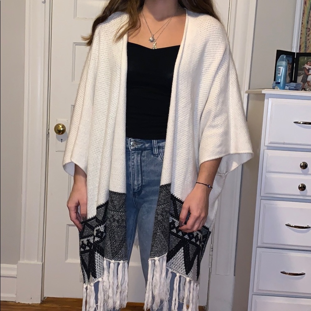 Oversized tribal cardigan